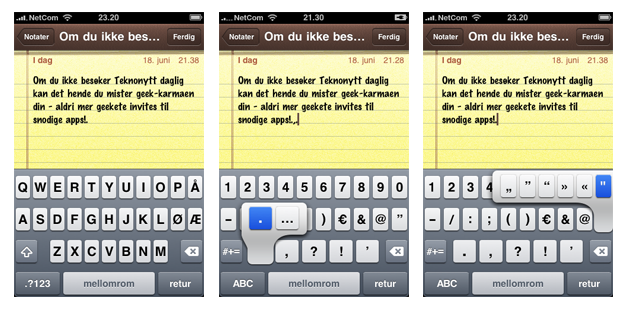 iPhone3.0_tastatur iPhone3.0 tastatur Tips og triks for iPhones 3.0 oppdatering