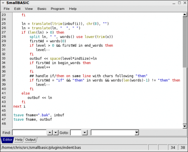 sb editor 630x510 Small Basic: Programmering for barn og nybegynnere hoyre