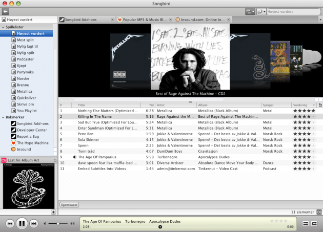 songbird 630x453 Songbird har blitt voksen   Erstatter for iTunes? programvare