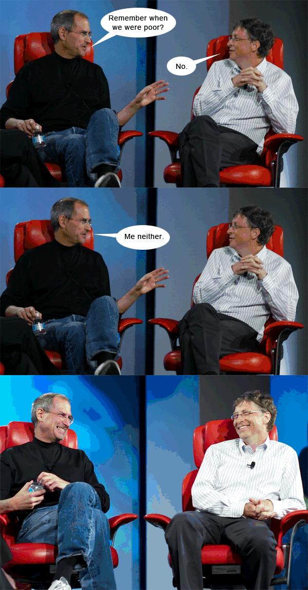 steve jobs bill gates humor Verden er ikke lik for alle   nerdehumor moro