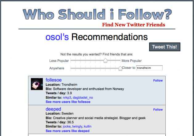 whoshouldifollow 630x442 Slik finner du relevante norske personer å følge på Twitter nettsted tips